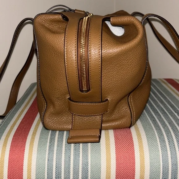 Tory Burch Large Perry Satchel in Moose Brown Leather - Picture 8 of 14